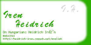 iren heidrich business card